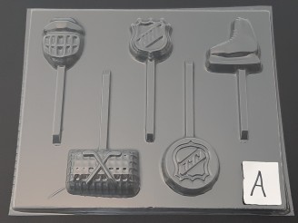 1424 Hockey Theme Chocolate Candy Mold FACTORY SECOND