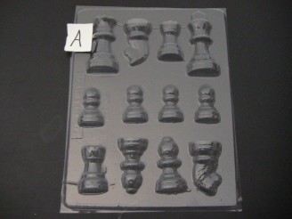 3506 Chess Pieces 3D Chocolate Candy Mold  FACTORY SECOND