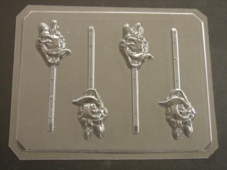 102sp Female Duck Face Chocolate or Hard Candy Lollipop Mold