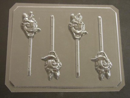 102sp Female Duck Face Chocolate or Hard Candy Lollipop Mold