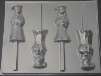 1906 Boy and Girl Graduate Chocolate or Hard Candy Lollipop Mold