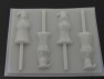 1906 Boy and Girl Graduate Chocolate or Hard Candy Lollipop Mold