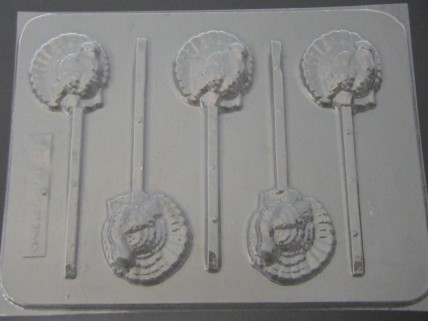 7010 Turkey Thanksgiving Small Chocolate Candy Lollipop Mold